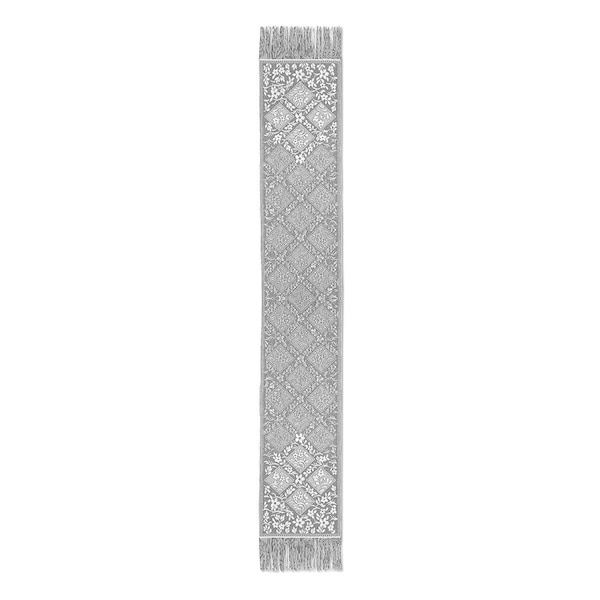 Heritage Lace Chantilly 14 x 102 in. Fringed Runner - White CN-14102W - main